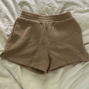Vans sweat shorts, size S, tan, Comfy Cush